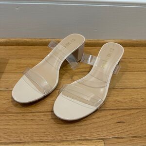 Dream Pairs Clear Chunky Heel Sandal